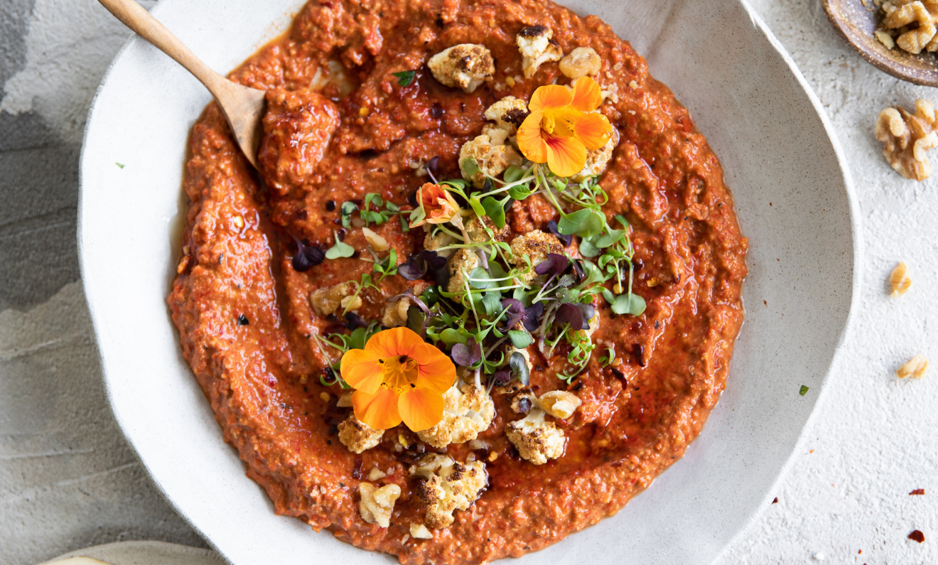 Spiced Bell Pepper and Walnut Dip | Capilano Honey