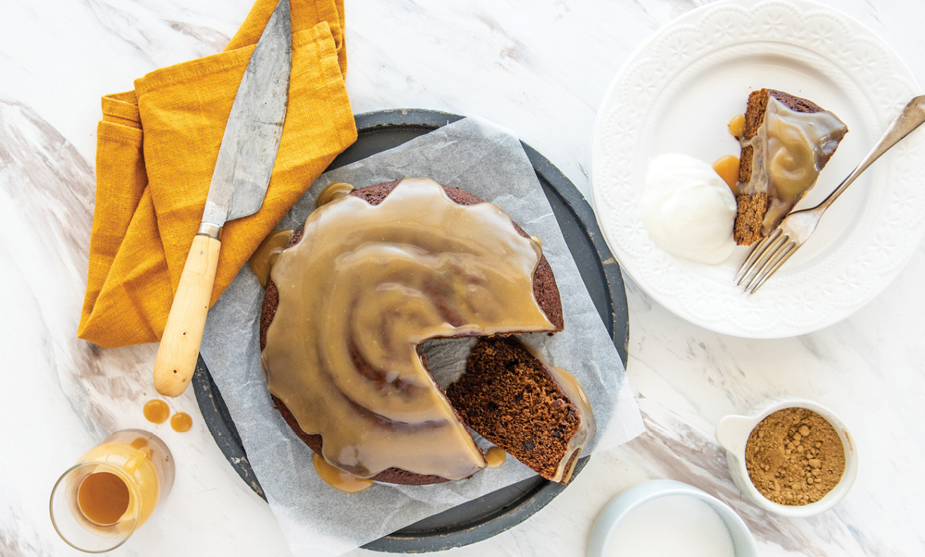 Food Processor Sticky Date Honey Cake Capilano Honey