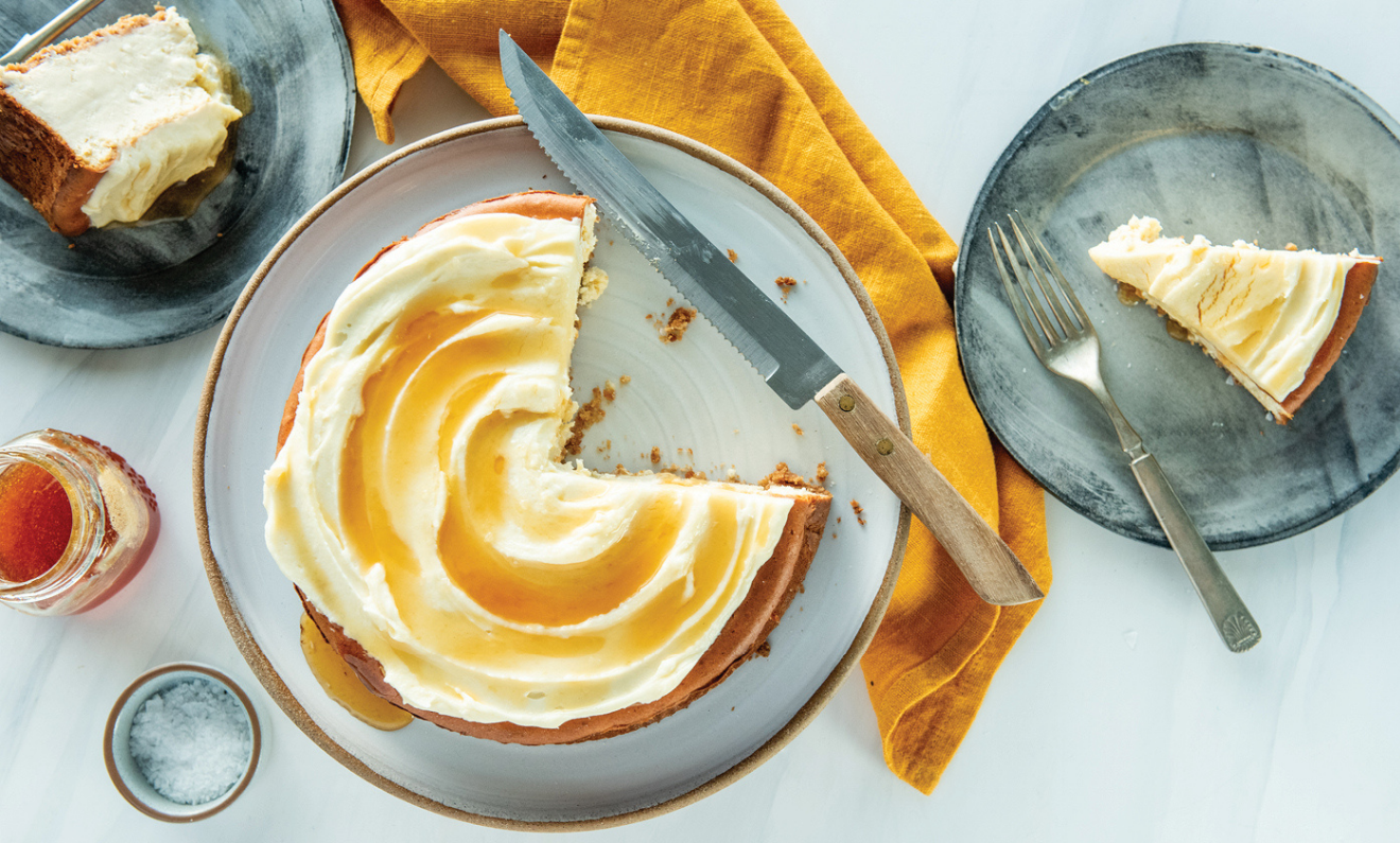 Salted Honey Gingernut Cheesecake | Capilano Honey