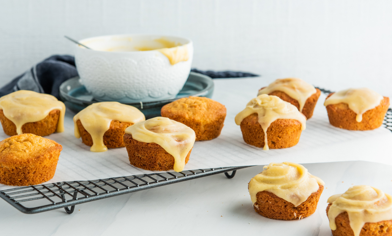 Orange Honey Browned Butter “Bee” Cupcakes