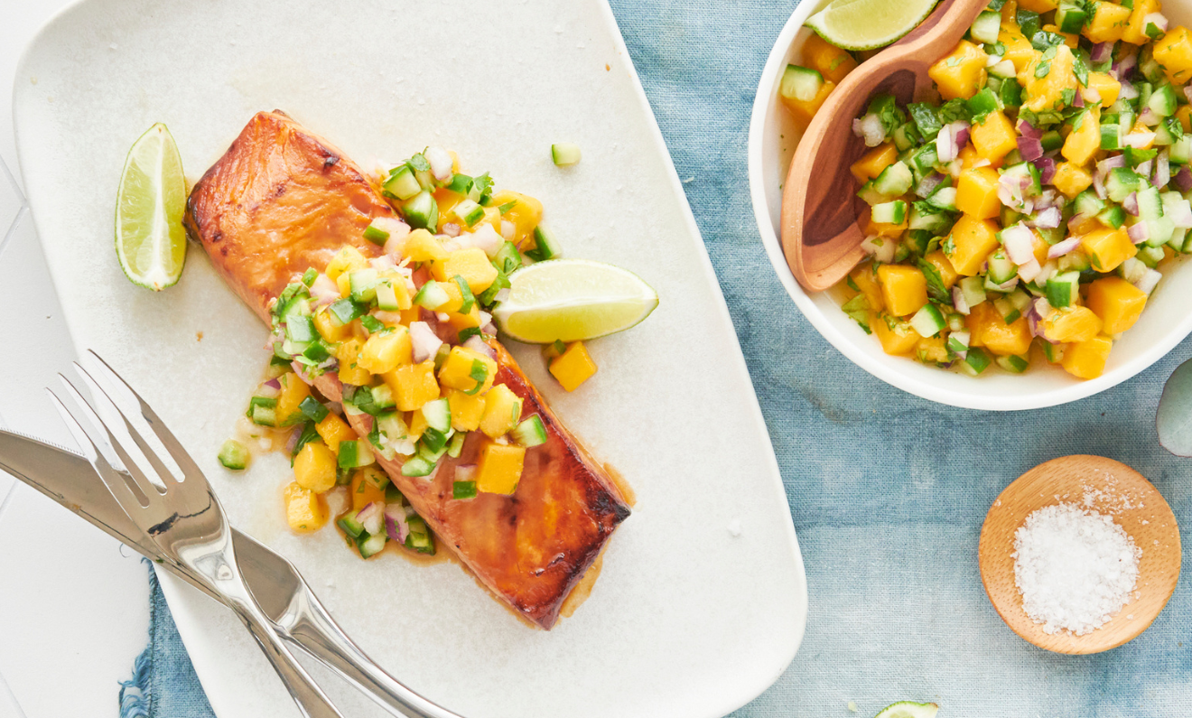 Honey-Lime Salmon with Mango Salsa | Capilano Honey