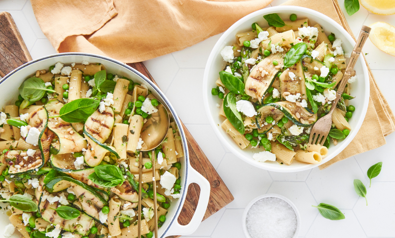 Honey Grilled Zucchini & Goat’s Cheese Rigatoni | Capilano Honey